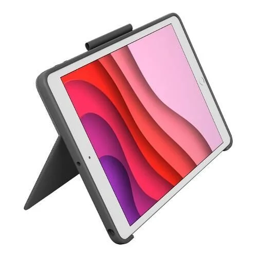 Клавіатура з чохлом Logitech Combo Touch для iPad 7, 8, 9 покоління / 10.2 "/ Smart Connector / Підсвітка / Сіра, фото №3
