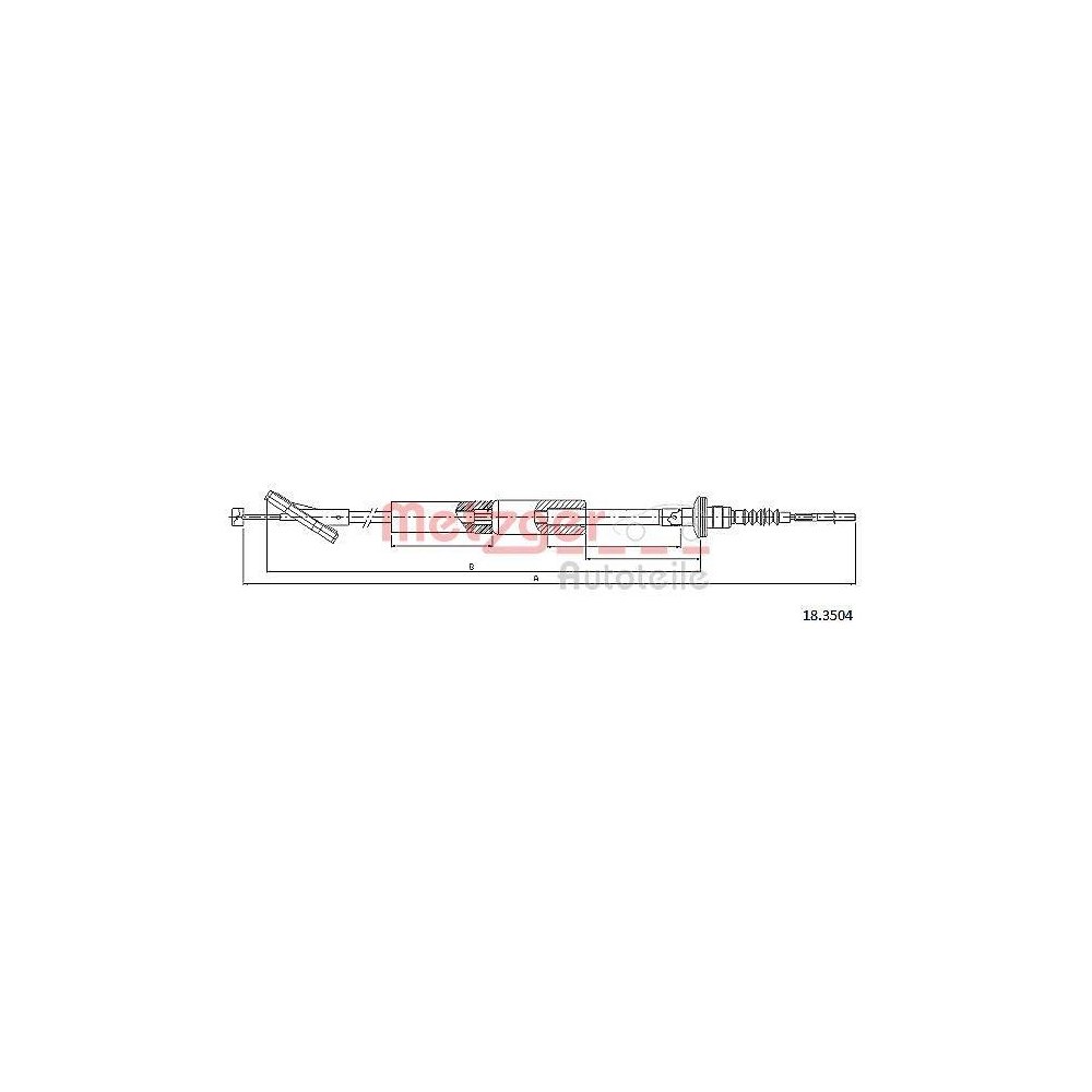 Трос сцепления METZGER 18.3504 для CHEVROLET, фото №1