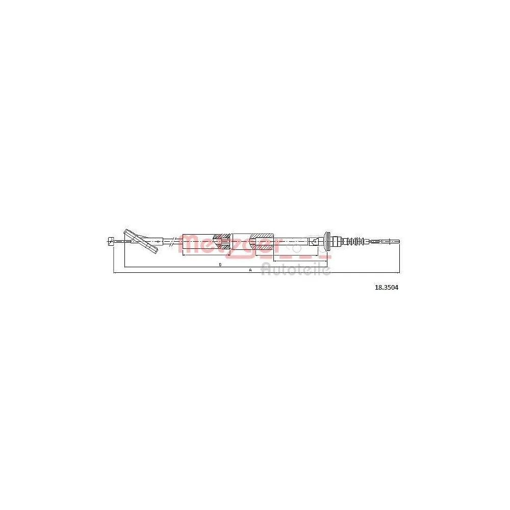 Трос зчеплення METZGER 18.3504 для CHEVROLET, фото №1