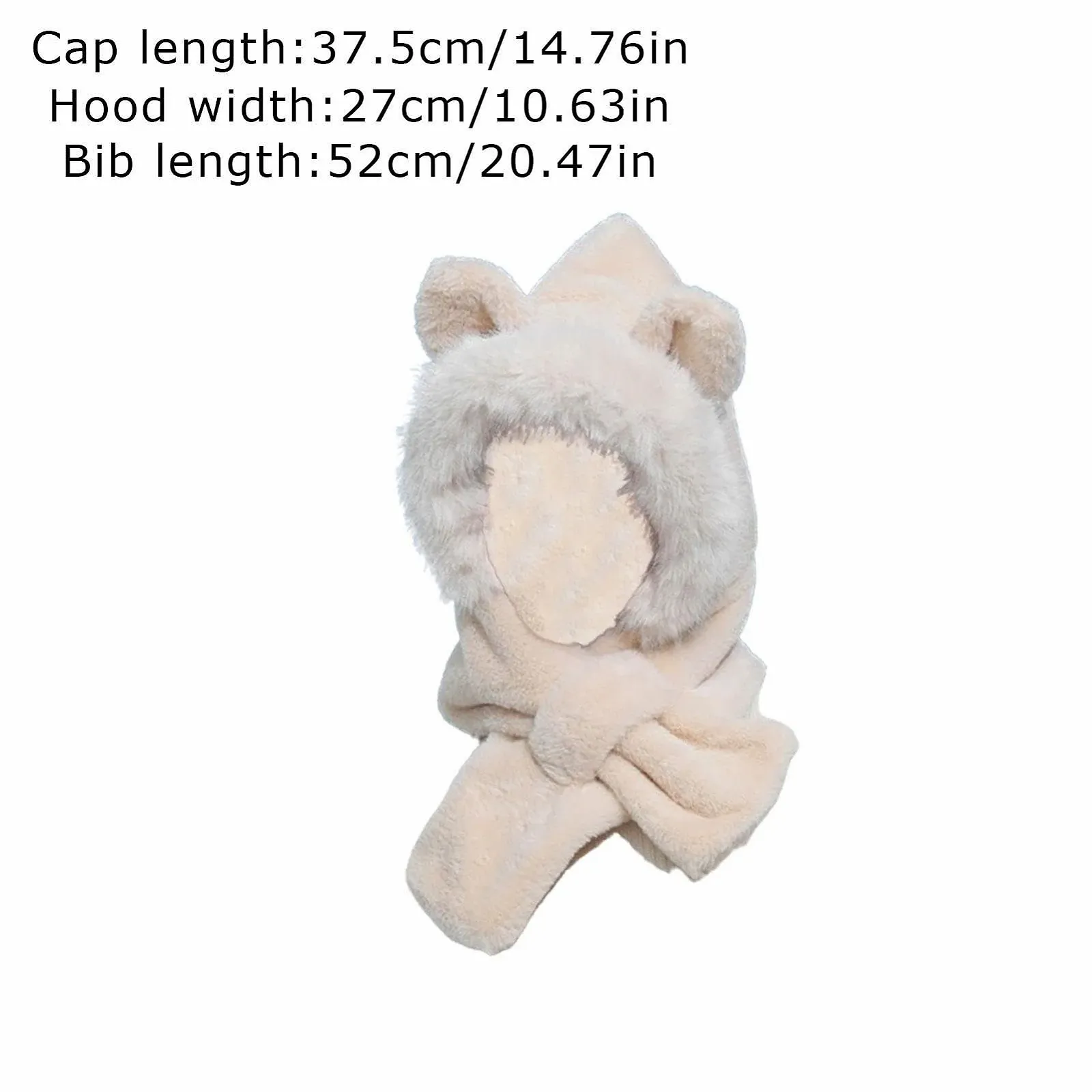 Ветрозащитный шарф с капюшоном Eoixuqba, мягкая, фото №2