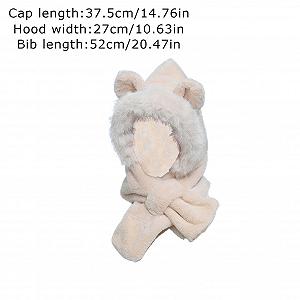 Ветрозащитный шарф с капюшоном Eoixuqba, мягкая synthetic.ua - Фото 1