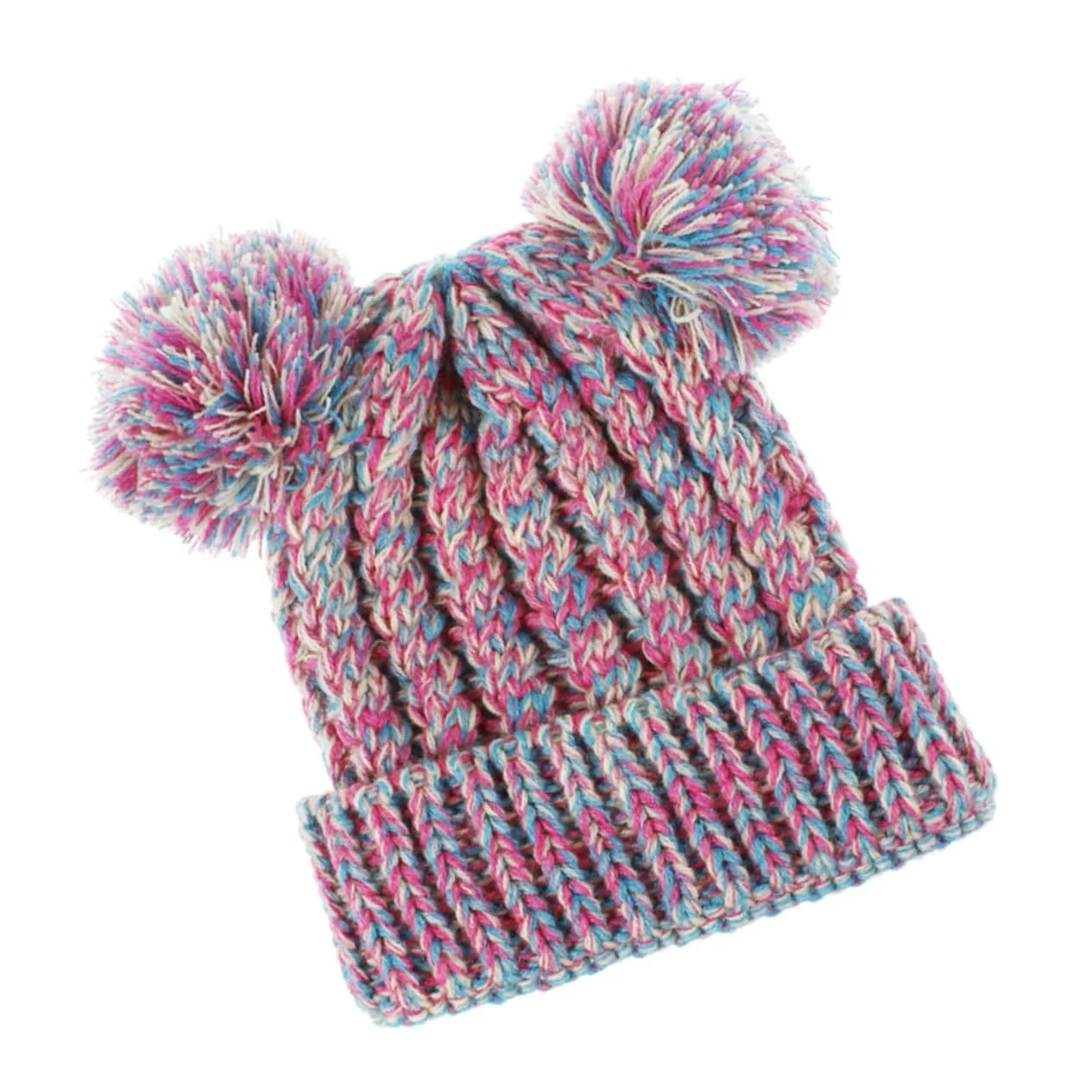 В'язана Шапка VALICLUD Зимова для дівчинки з помпоном, 2 шт., фото №7
