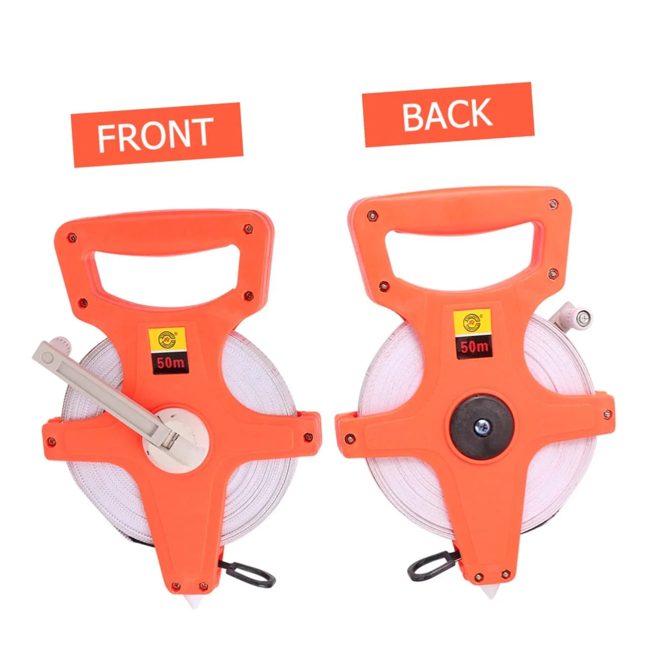 Рулетка з ручкою KITANDOVE, сталева рама, скловолоконна стрічка для будівництва, фото №3