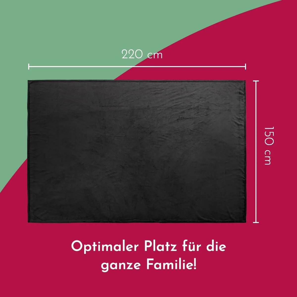 Покривало Clinotest XL М'яка 150 x 220 см - Чорний, фото №3