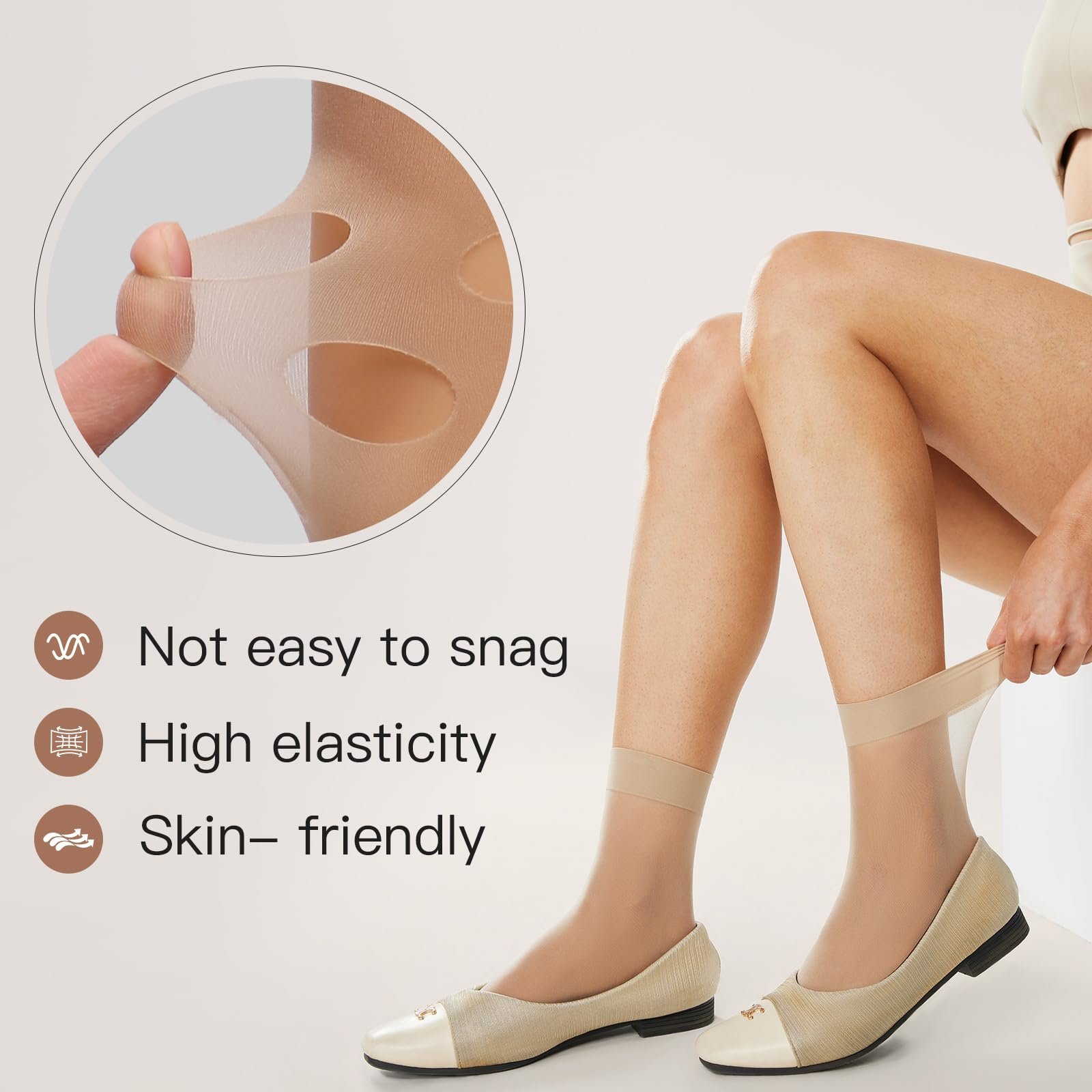 Панчохи Yilanmy Жіночі Нейлонові (12 пар), фото №3