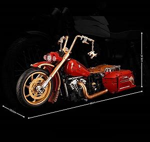 Мотоцикл Technik Harlay Davidson Road King 1:5 2111 деталей Клеммінговий блок MOC Набір Сумісний з Harley Davidson Technology synthetic.ua - Фото 1