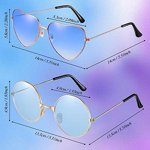 Сонцезахисні окуляри Hippie Fiada, 2 пари, ретро, для жінок та чоловіків, synthetic.ua - Фото 1