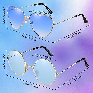 Солнцезащитные очки Hippie Fiada, 2 пары, ретро, ​​для женщин и мужчин, для вечеринок и фестивалей synthetic.ua - Фото 1