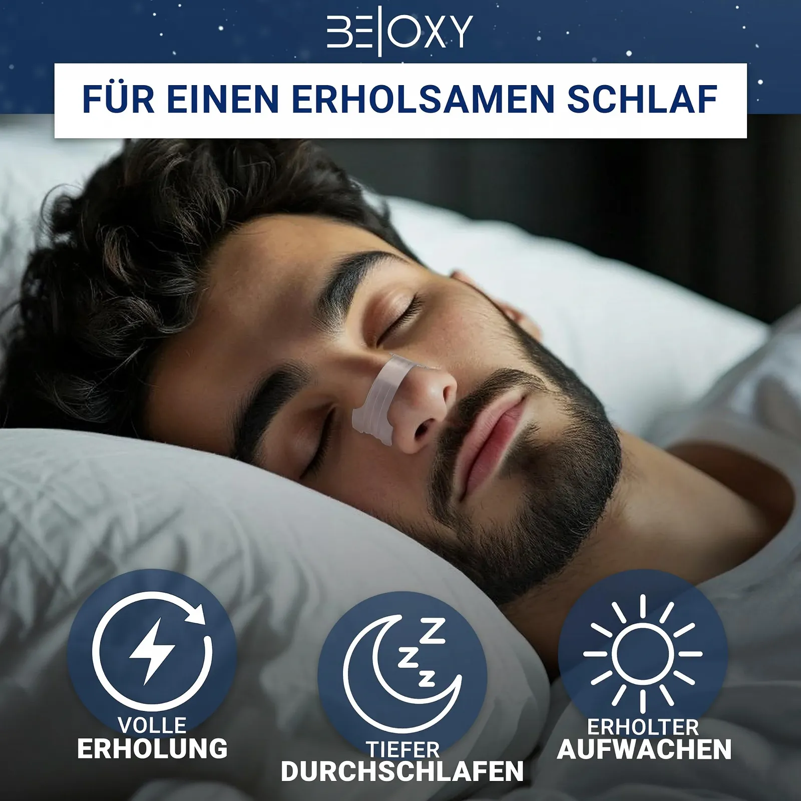 Пластирі для носа BE|OXY проти хропіння 50 шт., дуже великі та міцні, прозорі, підходять для спорту, сну та дихання, фото №4