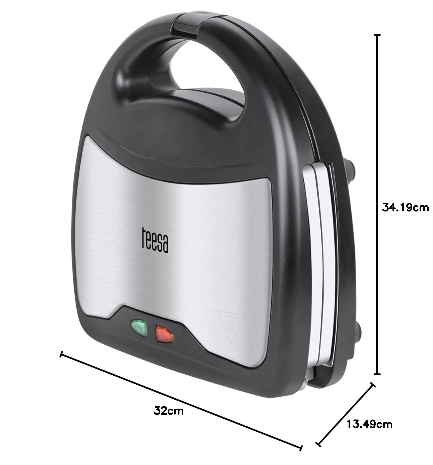 Бутербродница Teesa 3-в-1 TSA3221 Серебристо-черный, фото №10