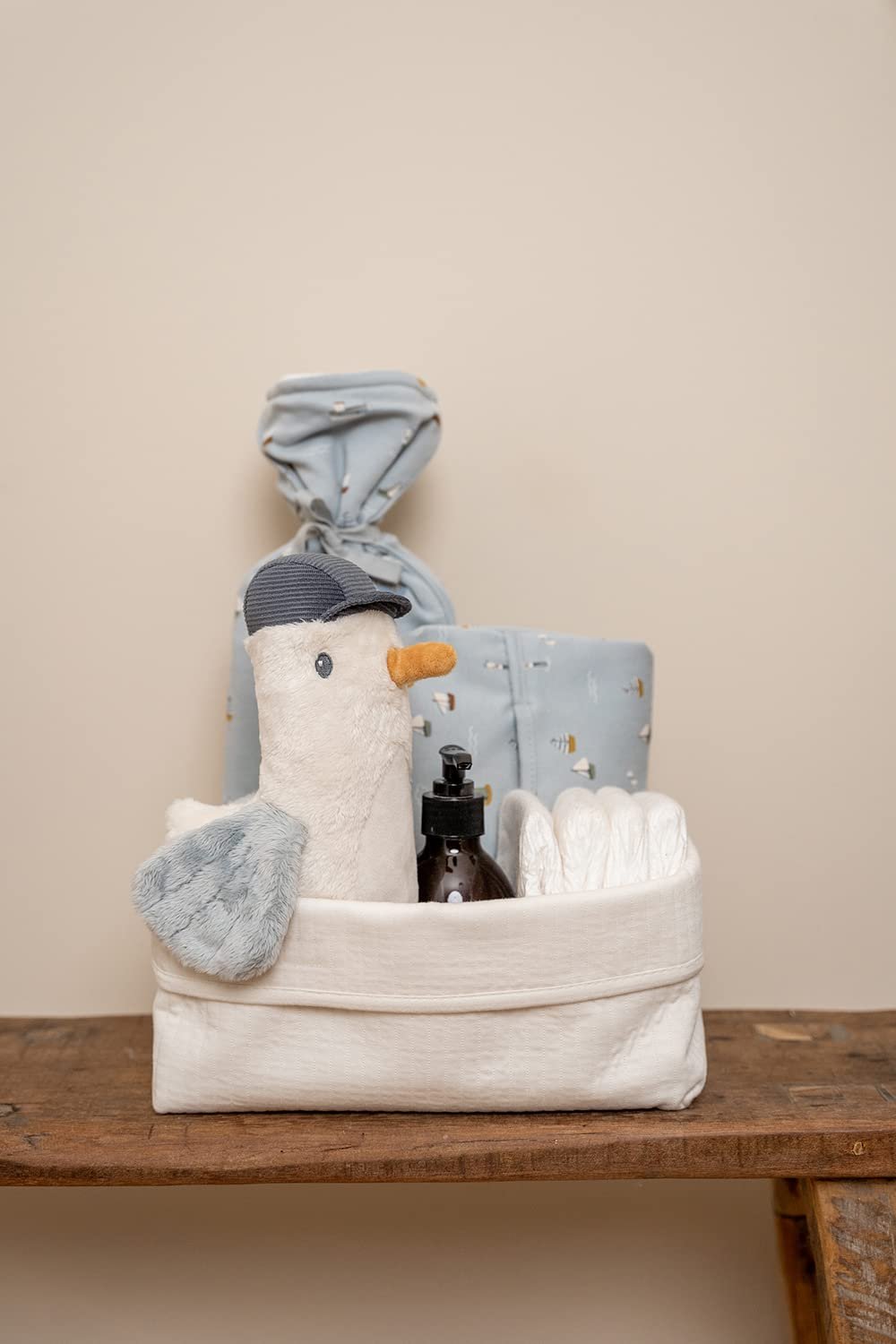 Органайзер для пеленального столика Little Dutch Большая - Pure Soft White (25 x 15 x 15 см), фото №3