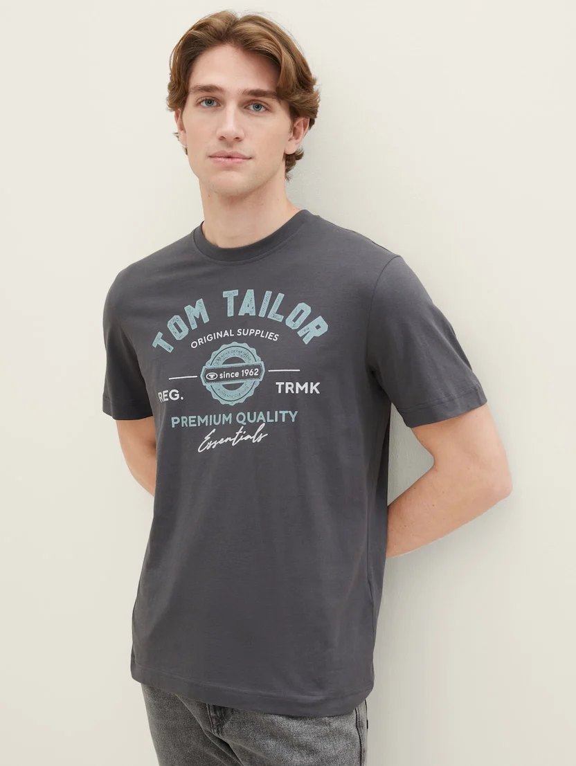 Футболка 1037735-10899 Tom Tailor Темно-сірий XL, фото №1