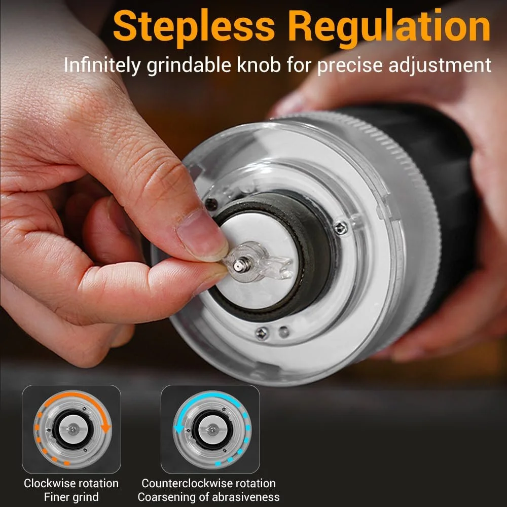 Электрическая кофемолка Беспроводная эспрессо-кофемолка Регулируемая толщина USB-перезаряжаемая мельница для специй для дома, офиса, путешествий, кемпинга, фото №6