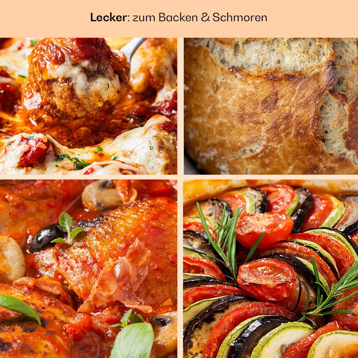 Жаровня емальована чавунна 4 л з кришкою для духовки та індукції, фото №6