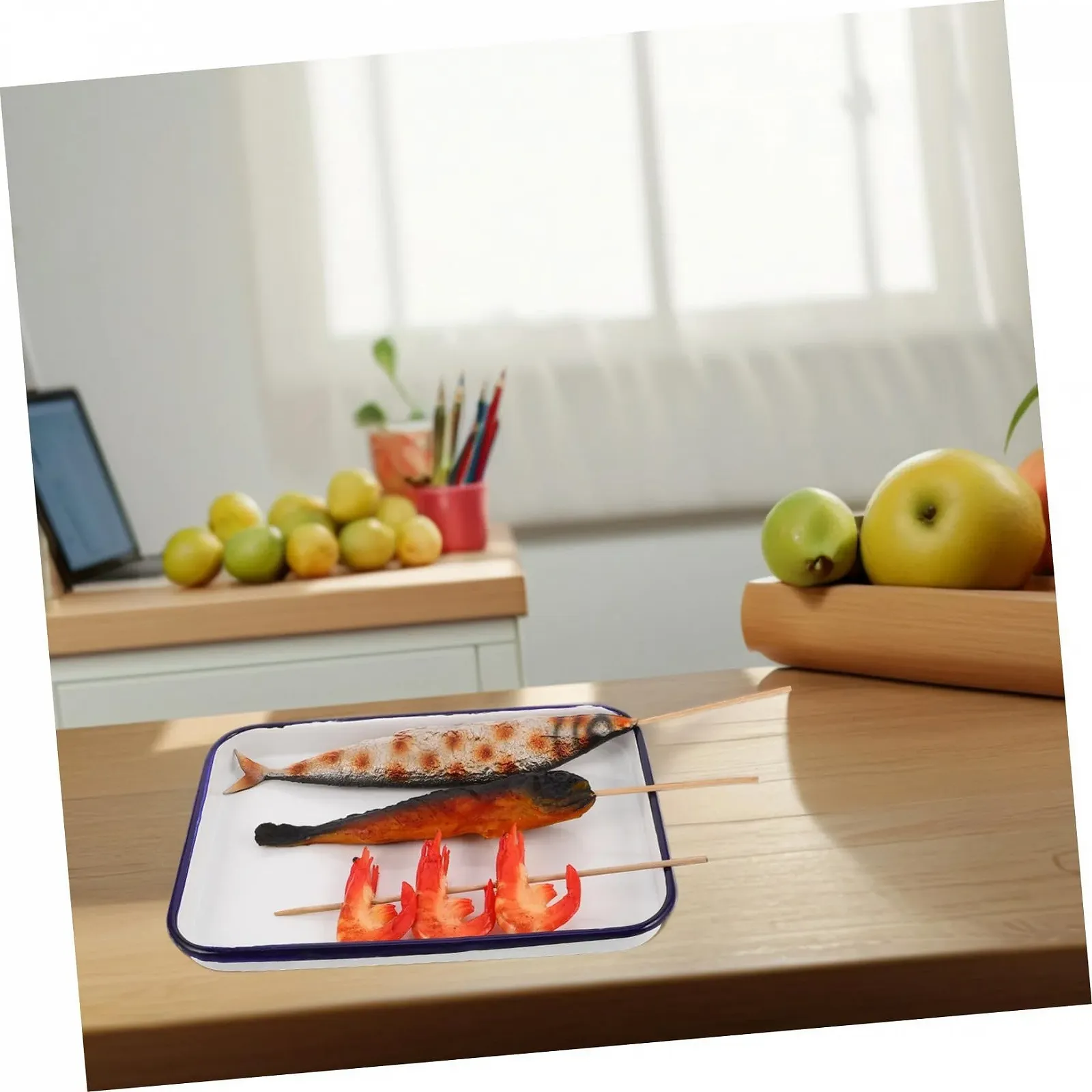 Противень для запекания Cabilock эмалированный прямоугольный ретро, фото №5