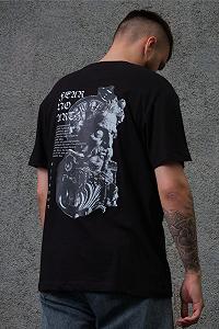 Оверсайз футболка з принтом Without greek black - Фото 1