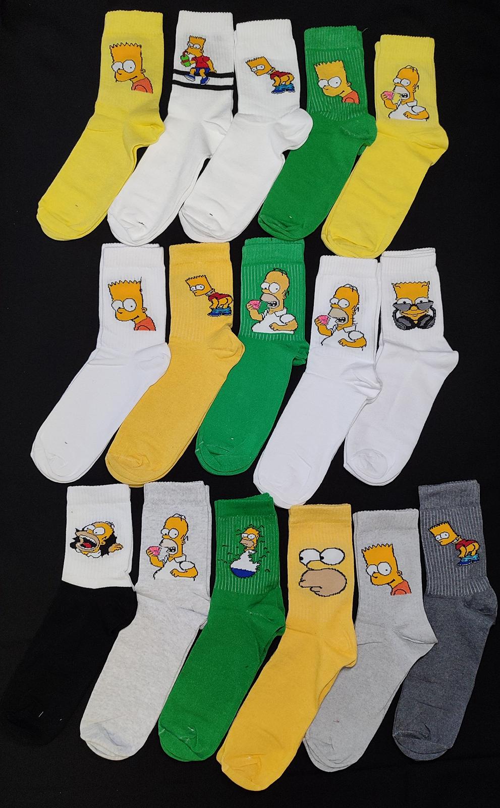 Бокс шкарпеток приколів із принтами «Сімпсони» 16 шт, фото №3