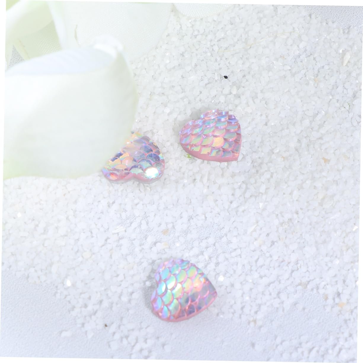 Стрази з полімерної глини STOBOK Круглі Діамантові Кольорові 150шт Форма Серця, фото №7