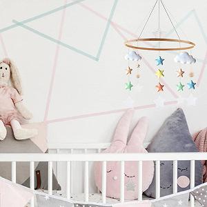 Мобиль Oseczmut Baby Mobile Kit Деревянный Набор Круглый Ветряной Колокол Декор для Детей и Девочек synthetic.ua - Фото 1