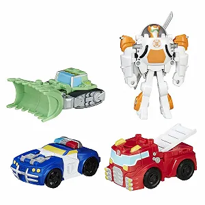 Набір фігурок-трансформерів Transformers Playskool Heroes Rescue Bots Griffin Rock Rescue Team synthetic.ua - Фото 1