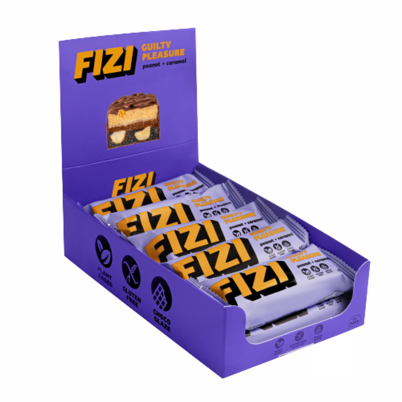 FIZI Chocolate Bar 10х45g Peanut-Caramel, фото №1