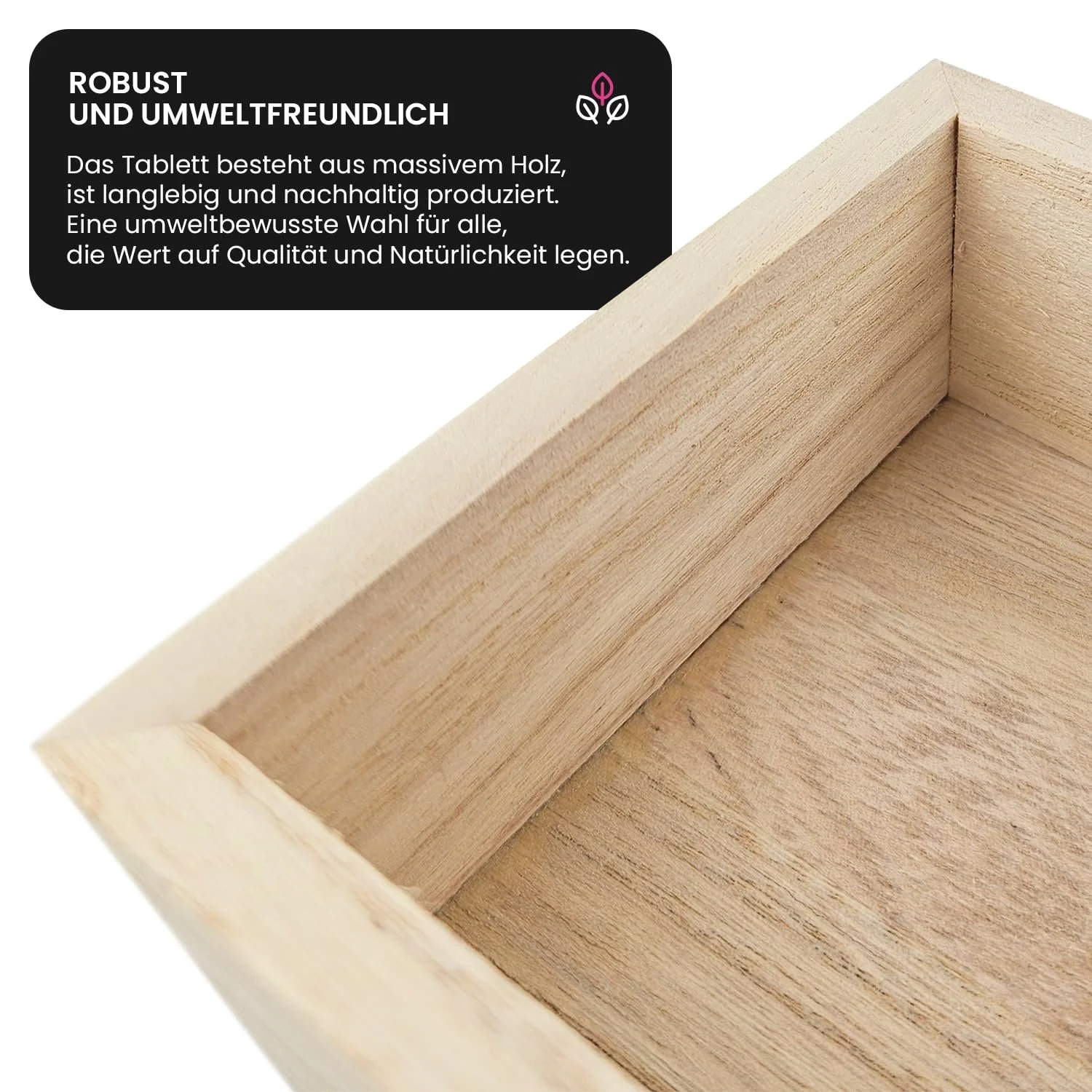 Піднос дерев'яний Netuno Прямокутний Натуральне дерево, фото №3