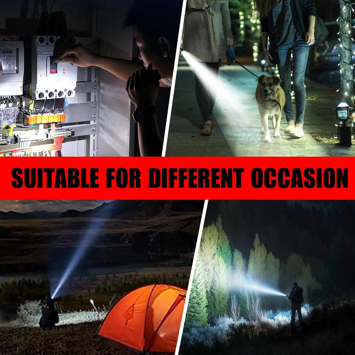 Фонарик MODOAO LED Перезаряжаемый, Высокий Люмен, 3 Режима, Мини-фонарик Зум, Длительное Время Работы, Водонепроницаемый Фонарик для Кемпинга, Рыбалки, Чрезвычайных Ситуаций на Открытом Воздухе Синий, фото №5