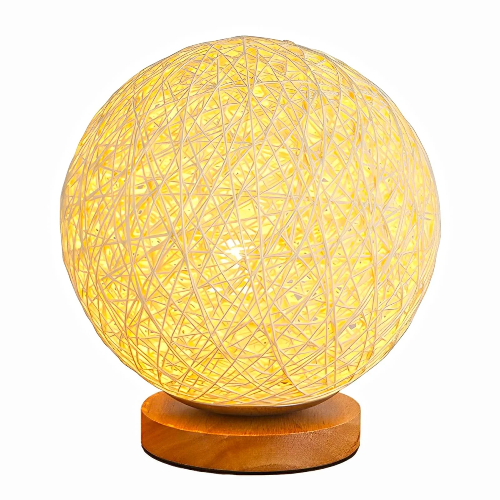 Настільна лампа Meichoon Rattan Ball LE17 USB, фото №1