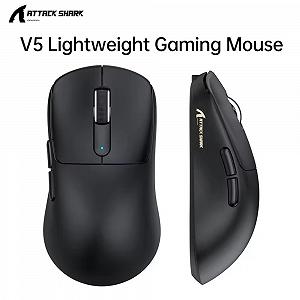 Ігрова мишка Attack Shark V5 Black PAW3950MAX 42K DPI 8000Гц 750IPS 50G - Фото 1
