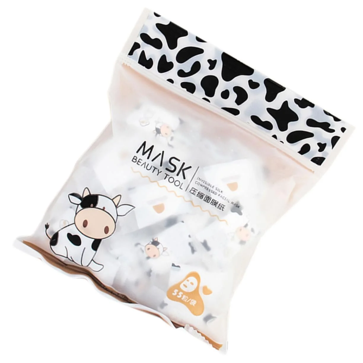 Маска для лица PACKOVE Компрессионная 55 штук Ультратонкая Дышащая Хлопковая, фото №1