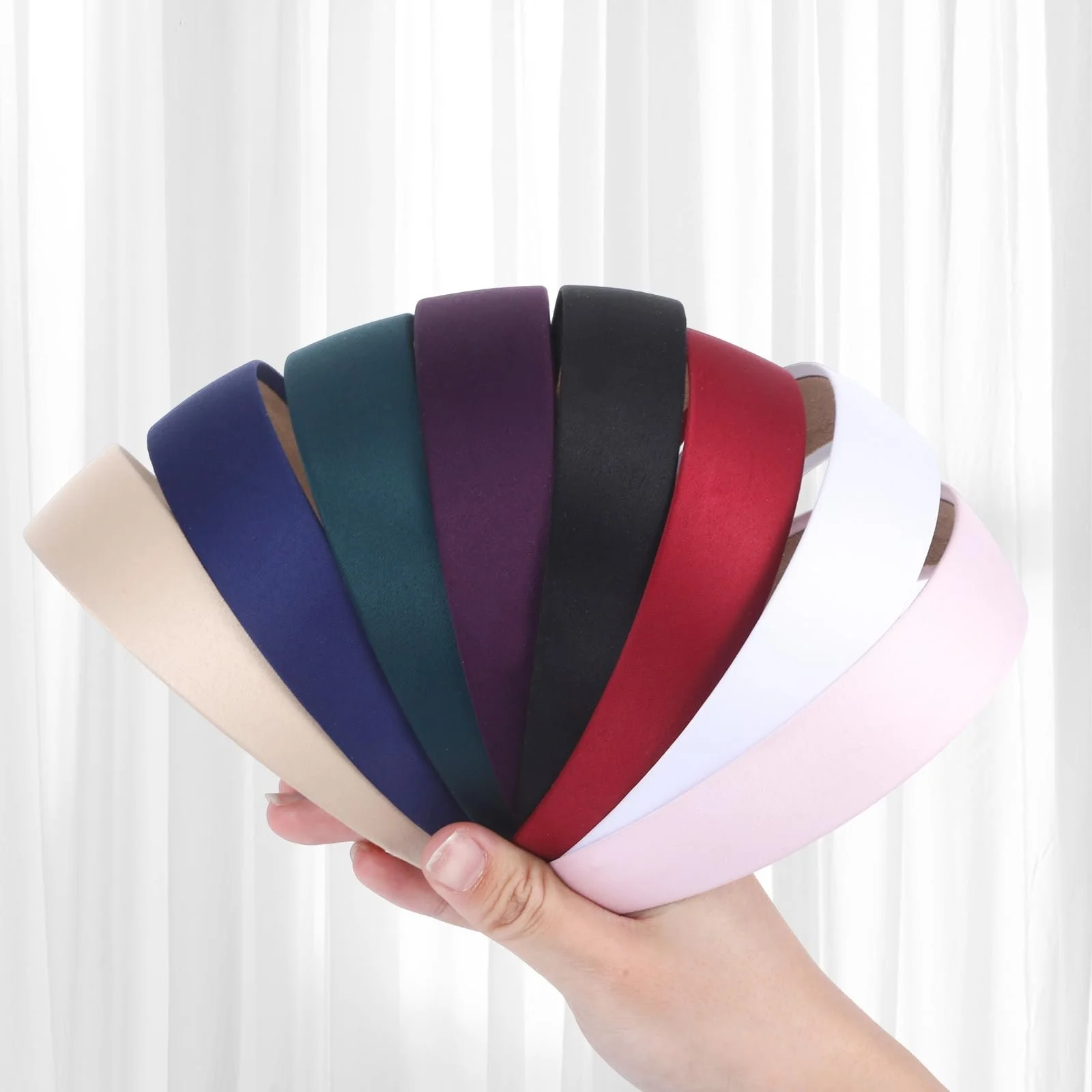 Обруч Атласный Широкий Однотонный, фото №3