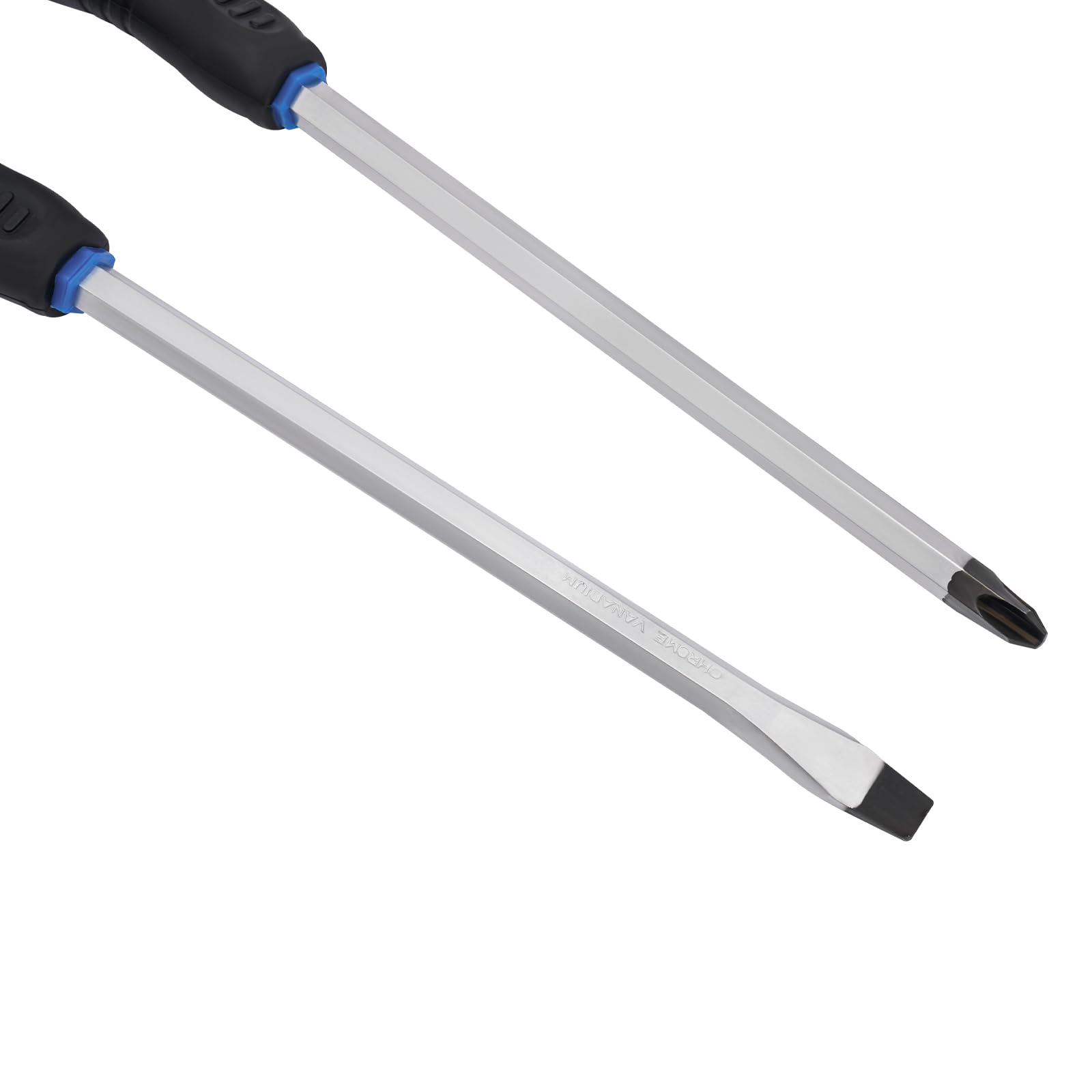 Набір викруток Magnetic 12-Piece Magnetic Screwdriver Set 6 хрестоподібних і 6 плоских матові головки лез, фото №2