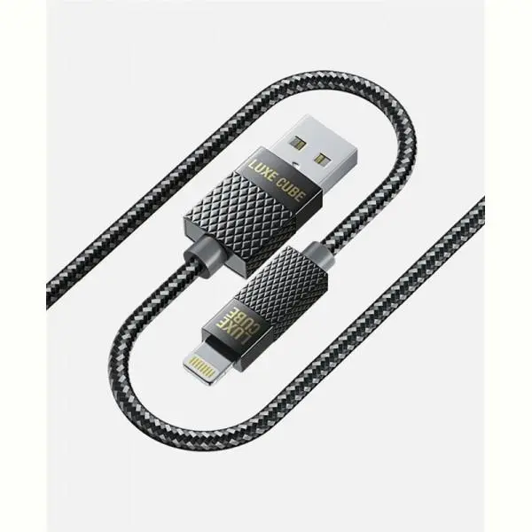 Кабель Luxe Cube Premium USB-Lightning 1м серый 9780201379648, фото №1