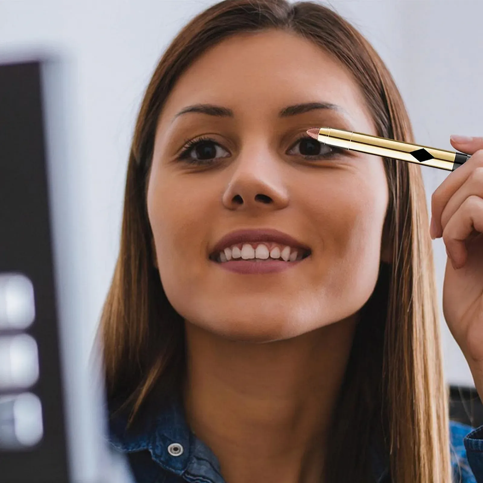 Карандаш-тени для век Lingjiong, Двусторонний, Перламутровый, Водостойкий, Блестящий, фото №3 Карандаш-тени для век Lingjiong, Двусторонний, Перламутровый, Водостойкий, Блестящий, фото №3