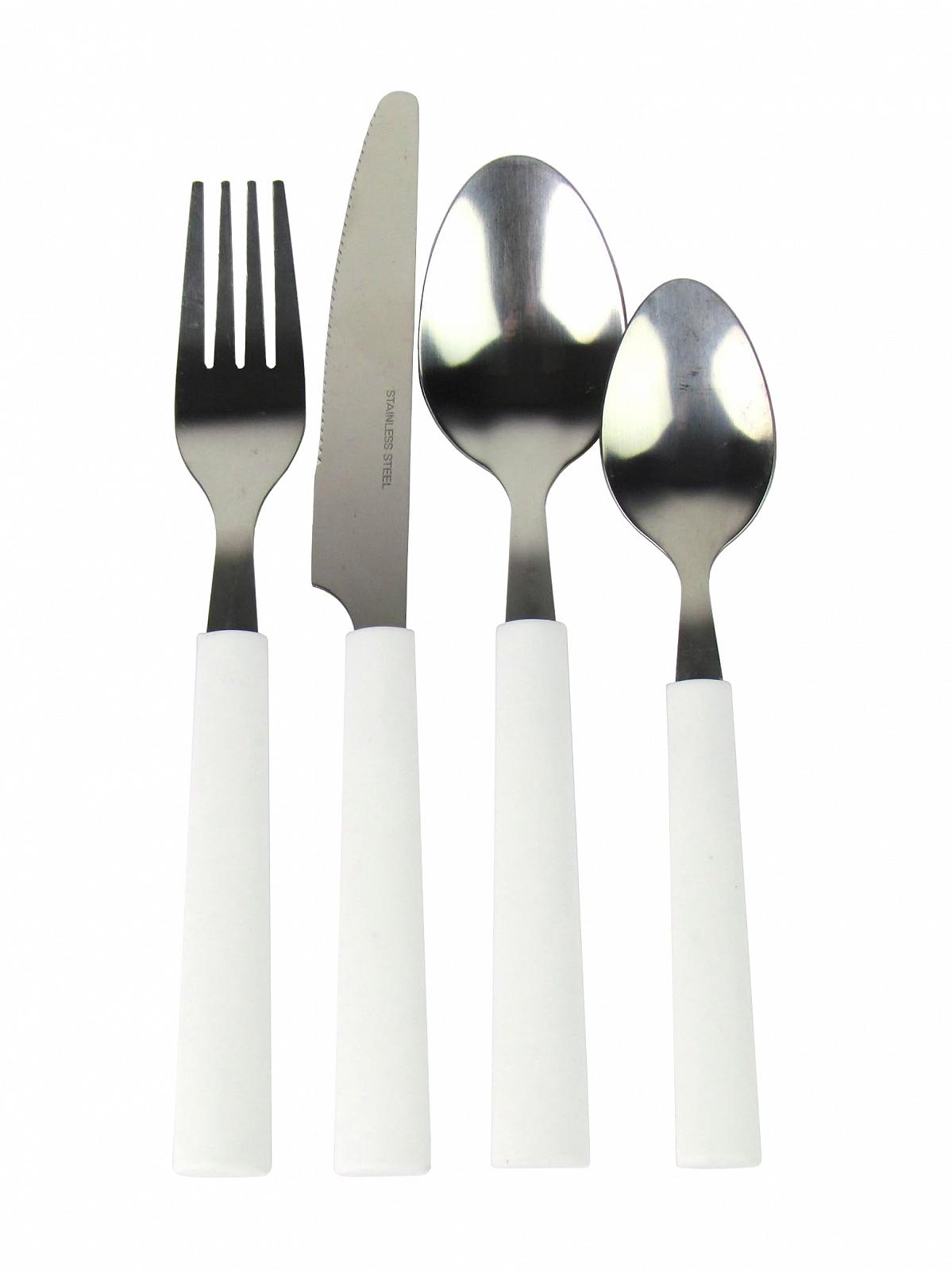 Набор столовых приборов Lentz 16 предметов Белый, фото №2