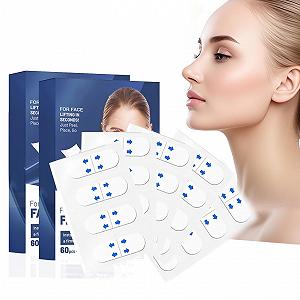 Стрічка для підтяжки обличчя проти зморшок для пружності шкіри, V-подібна стрічка, 120 шт - Фото 1