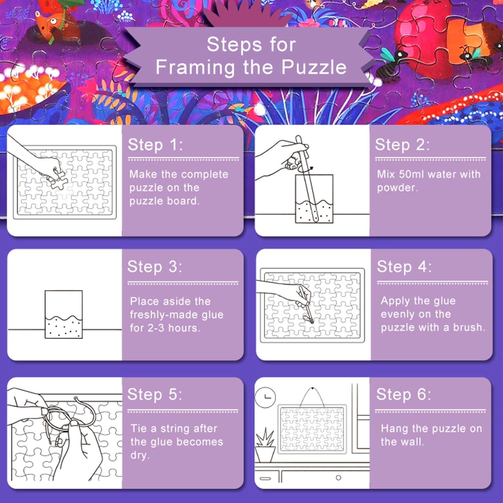 Пазл boppi Mideer Captain Bear's Birthday Party 500 деталей 52 см с рамкой и шнуром для подвешивания, фото №8