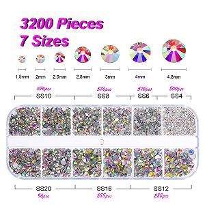 Стразы AB FITDON Кристальные плоские 3200 штук synthetic.ua - Фото 1