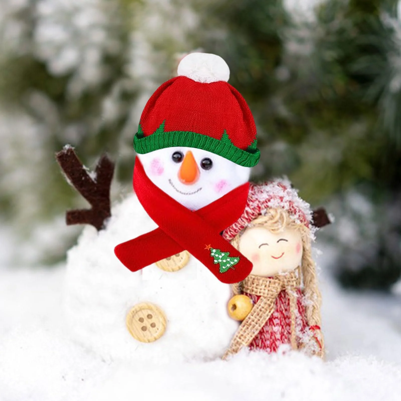 Набір лялькового одягу A Різдвяні шапочки та шарфи для ляльок 4 шт., фото №2 Набір лялькового одягу A Різдвяні шапочки та шарфи для ляльок 4 шт., фото №2