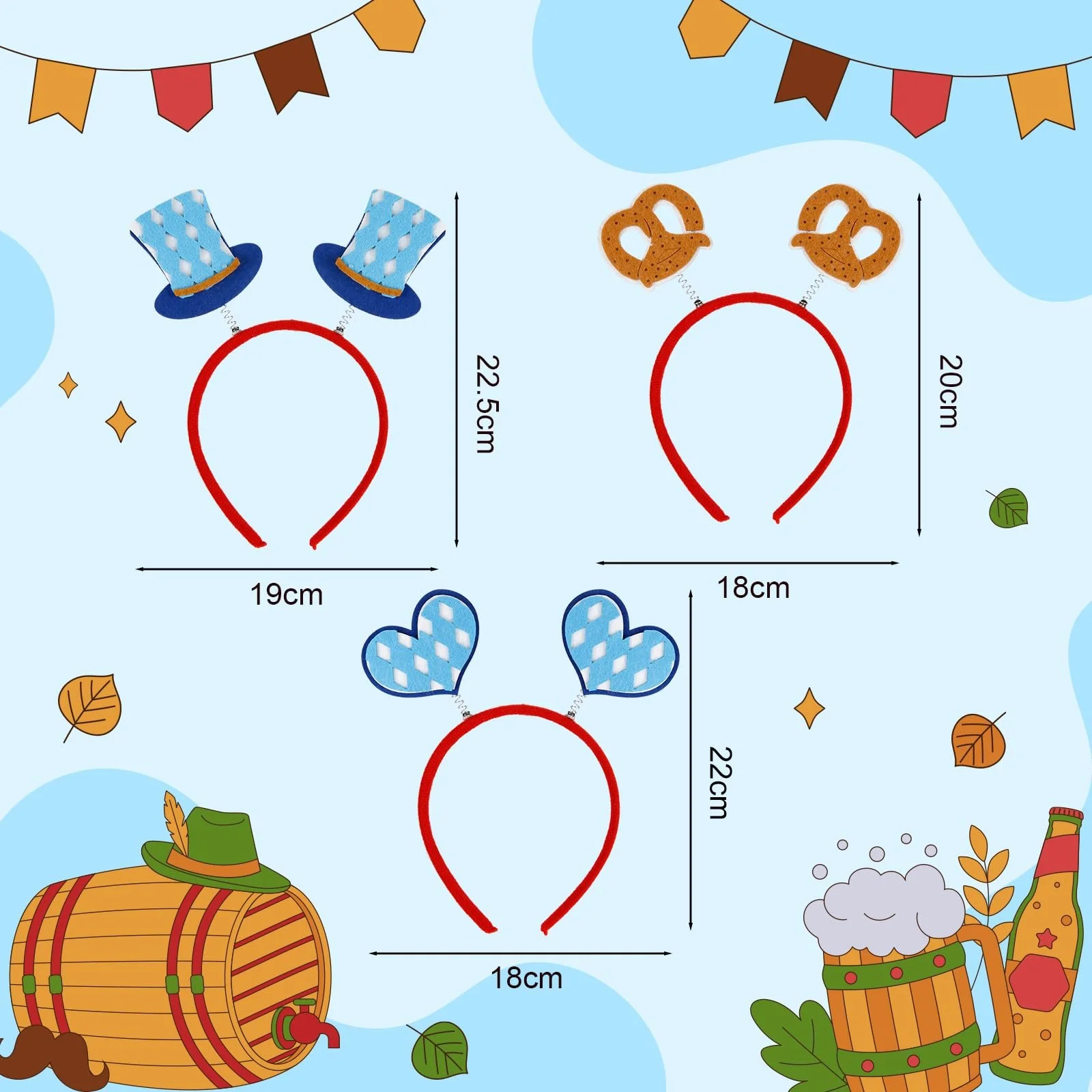 Набор из 6 обручей на голову, фото №7