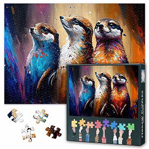 Пазл 1000 деталей Сурикат у бризках фарби 50 x 70 см - Фото 1