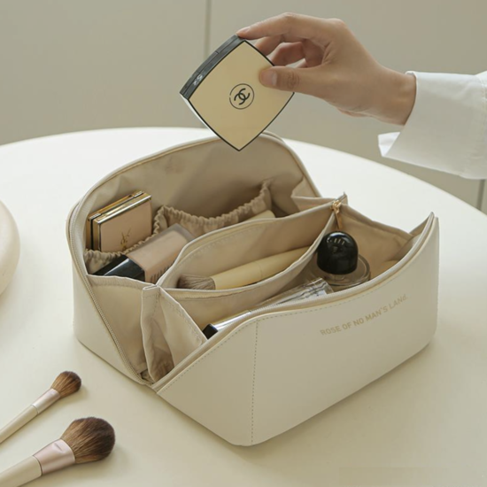 Косметичка дорожня жінка з екокожи Баунті LEOSOXS молочний, фото №5