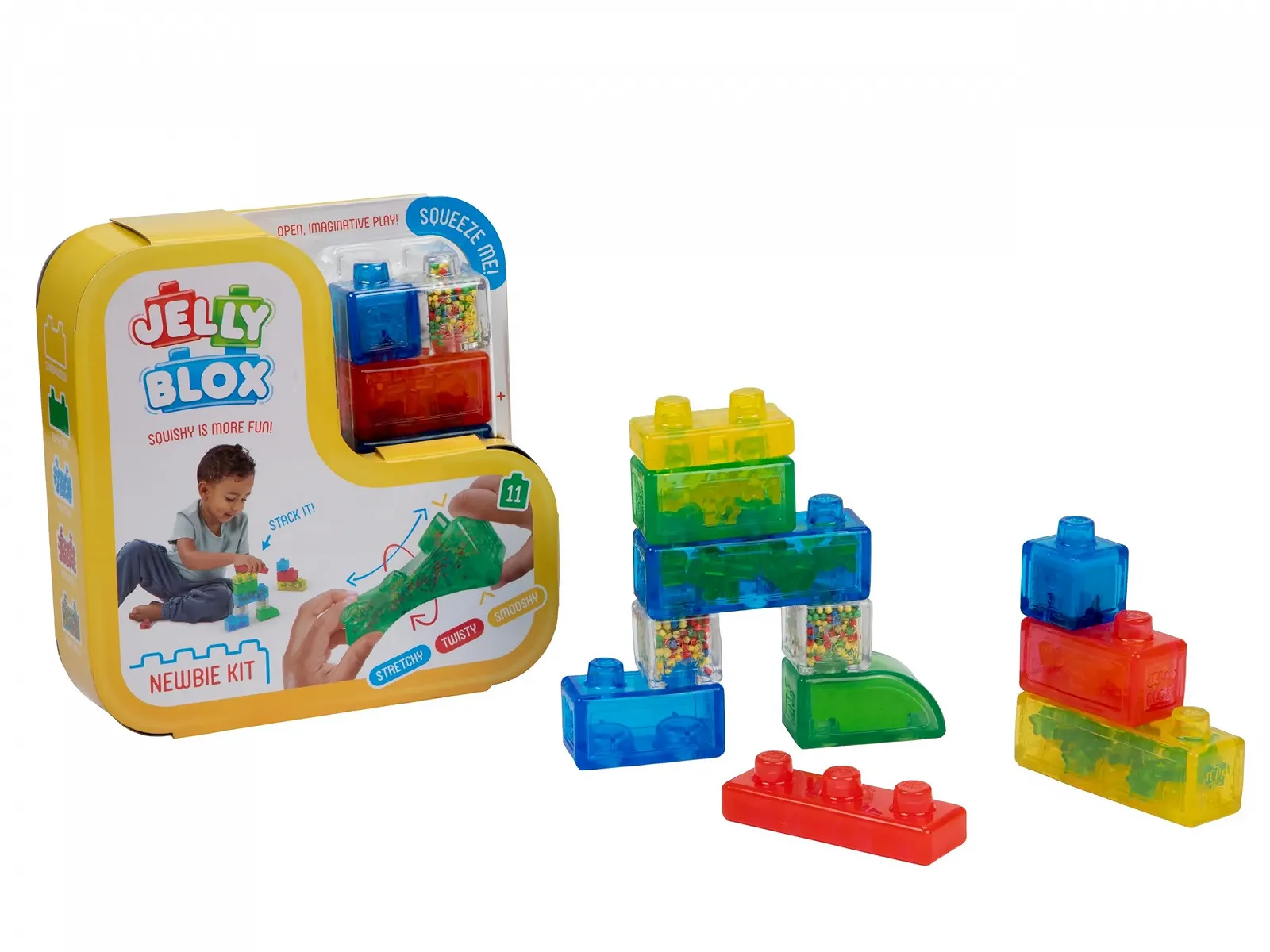 Строительная игрушка Jelly Blox Newbie Kit с 11 сенсорными строительными блоками, фото №3