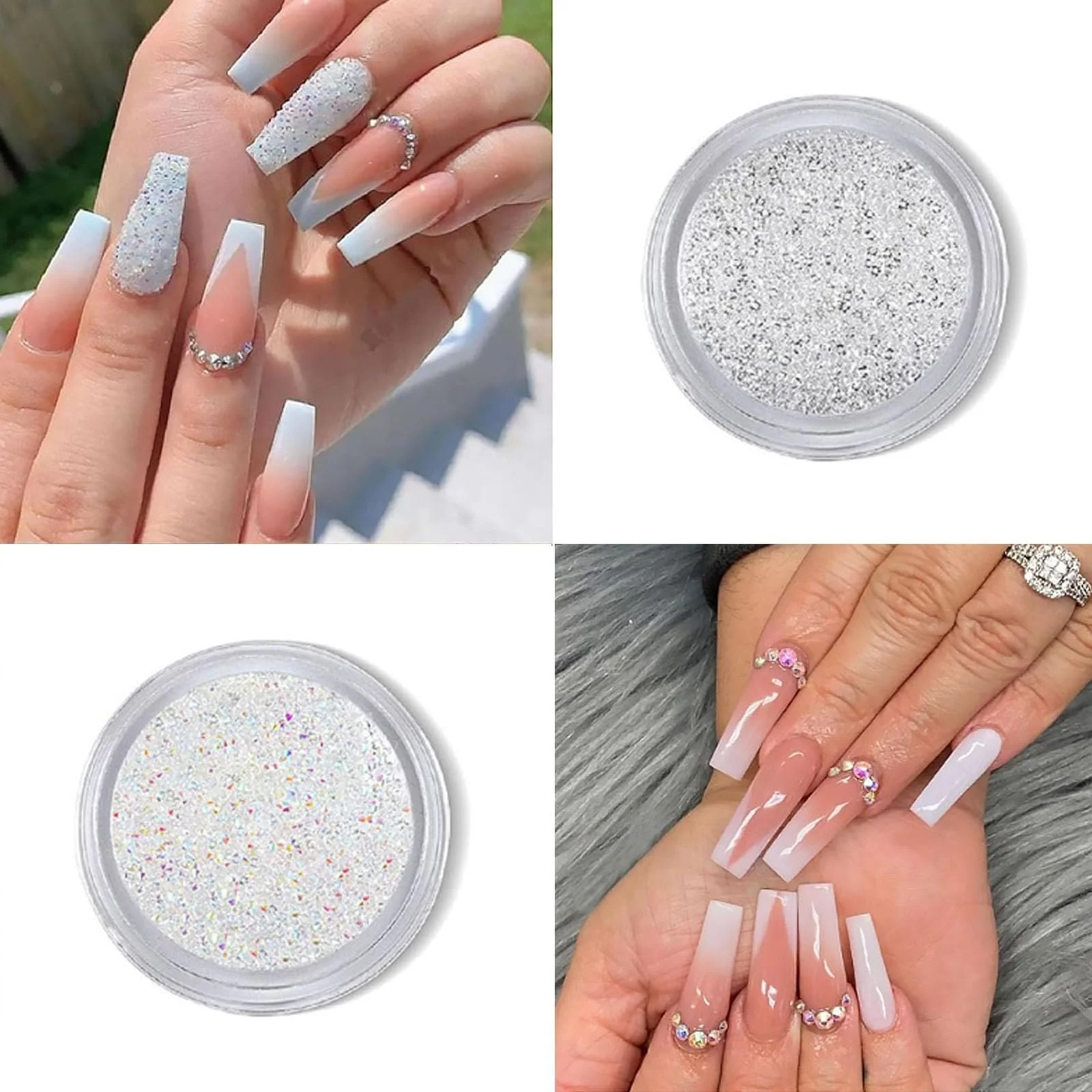 Перлини для нігтів 4 коробки Плоскі Стрази Бісер Аксесуари для дизайну нігтів, фото №5 Перлини для нігтів 4 коробки Плоскі Стрази Бісер Аксесуари для дизайну нігтів, фото №5