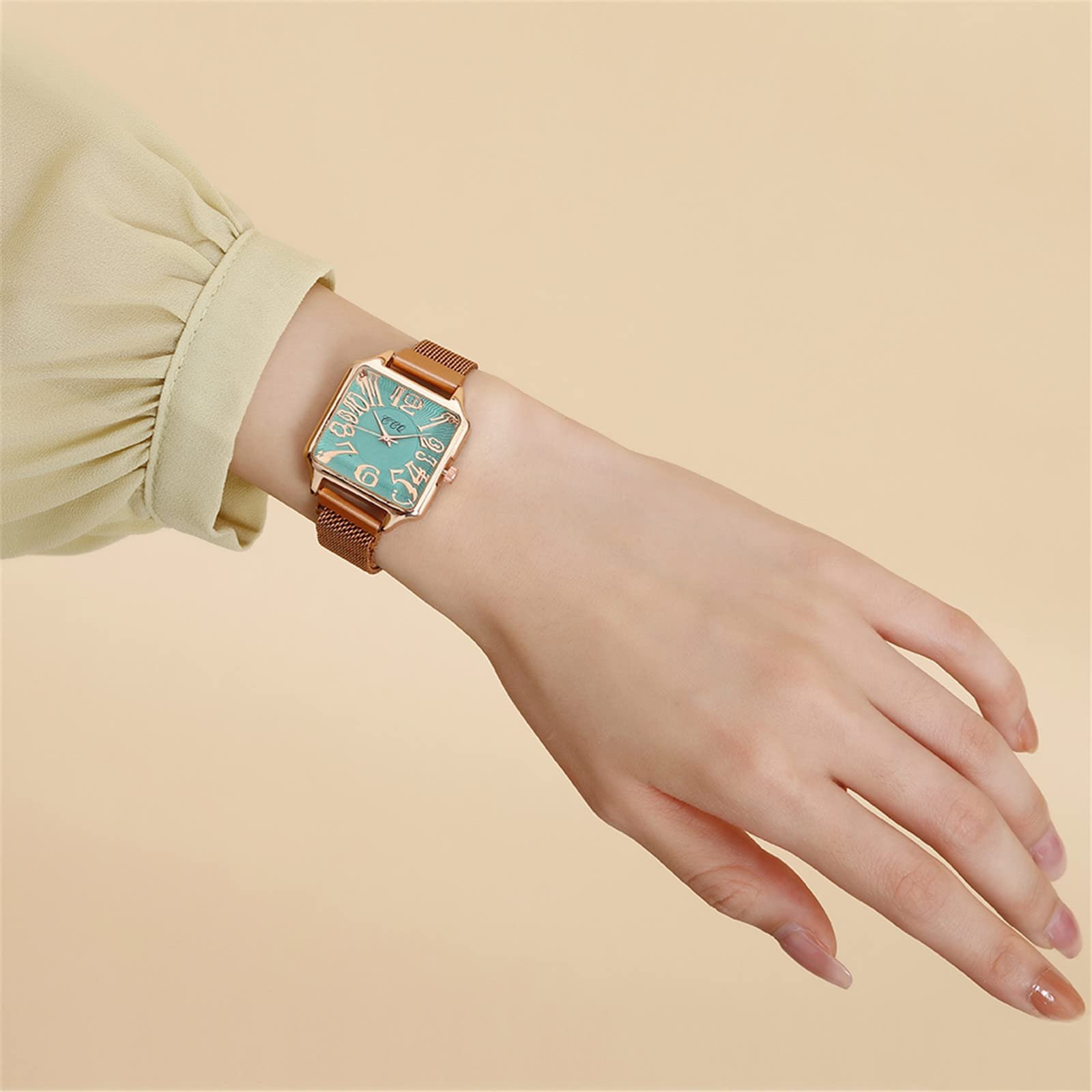 Женские аналоговые кварцевые часы Generisch с сетчатым ремешком, фото №2 Женские аналоговые кварцевые часы Generisch с сетчатым ремешком, фото №2