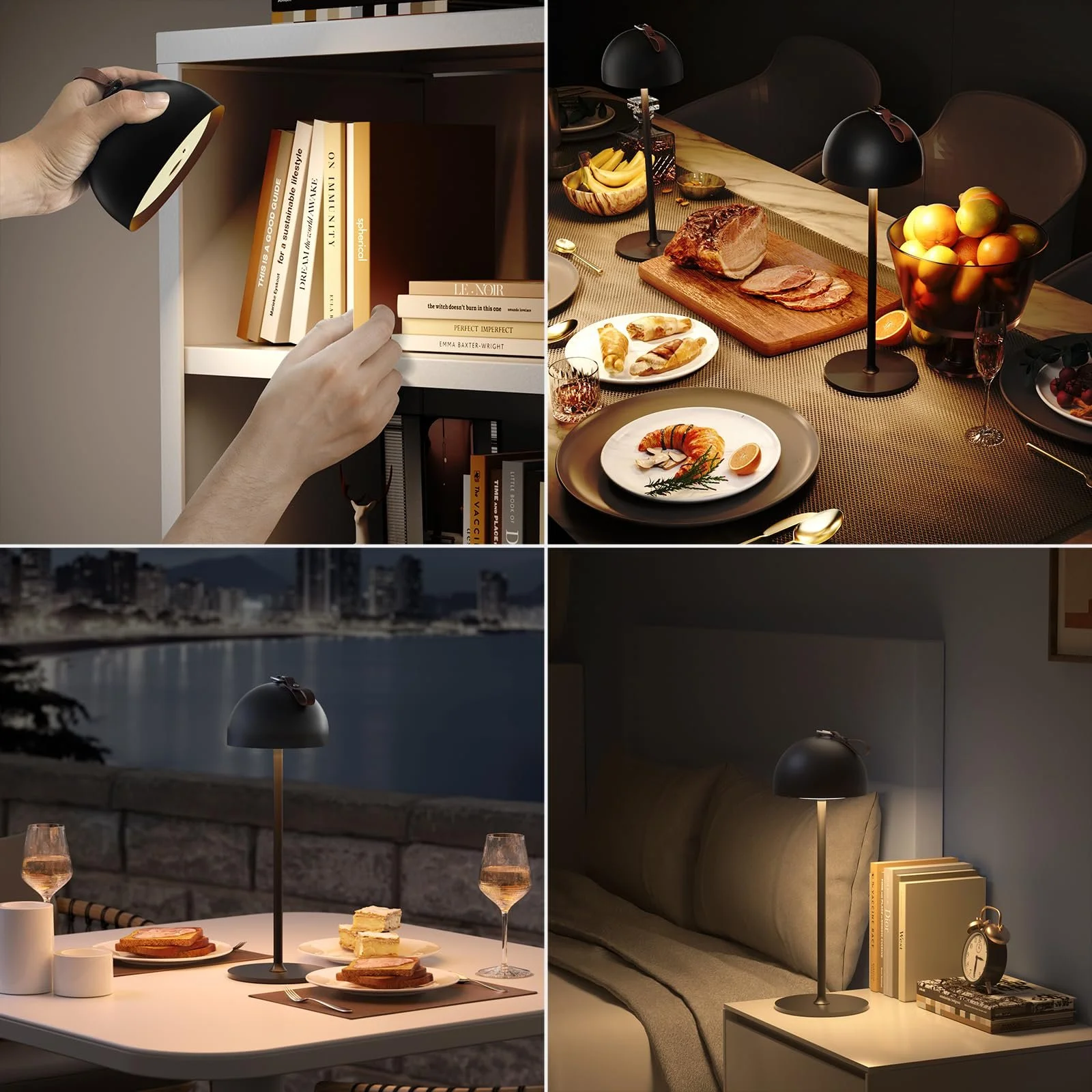 Настольная лампа DEELUX LED Battery USB-C IP44 3000 K Metal Черный 1 шт., фото №7