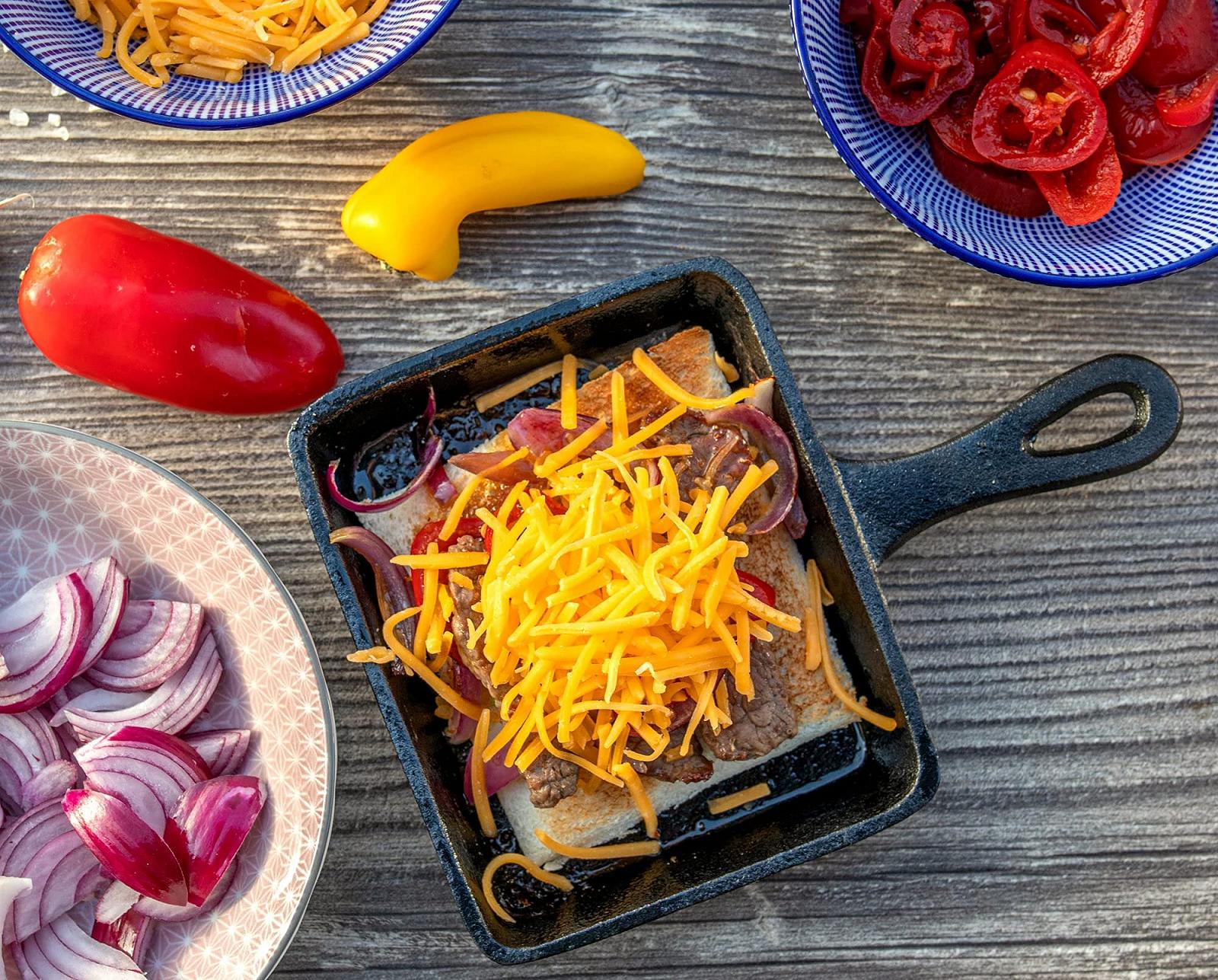 Пательня BBQ-Toro для раклету чавунна (набір 6 шт.) 12.5 x 18 см, сервірувальна, чорна, попередньо приправлена, фото №3