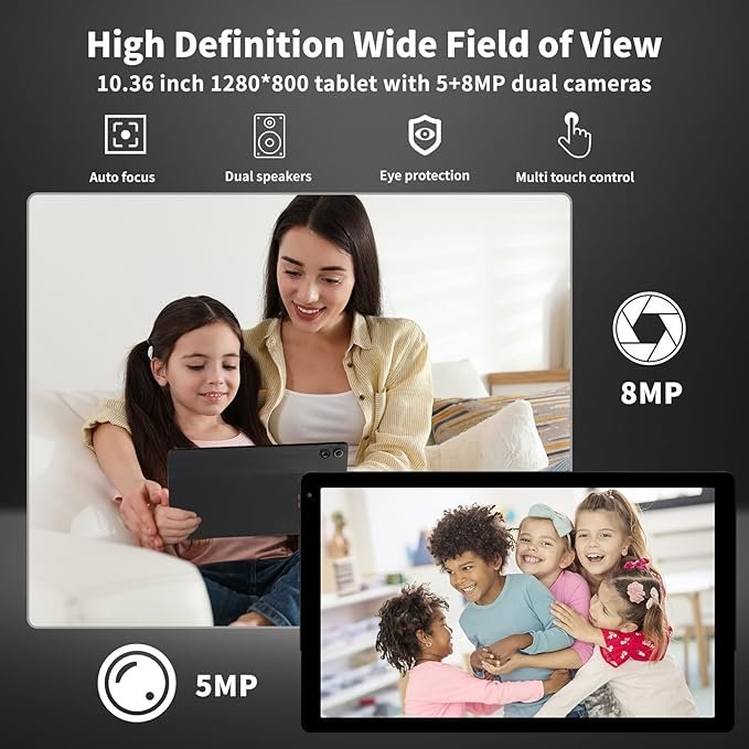Планшет 10.4" Freeski C12 3+13/128GB 8 ядер Android 14 Чорний, фото №5