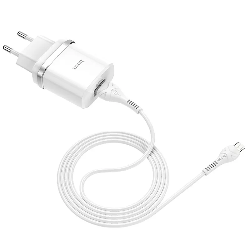 СЗУ Hoco C12Q Smart QC3.0 (1USB/3A) + MicroUSB, фото №3