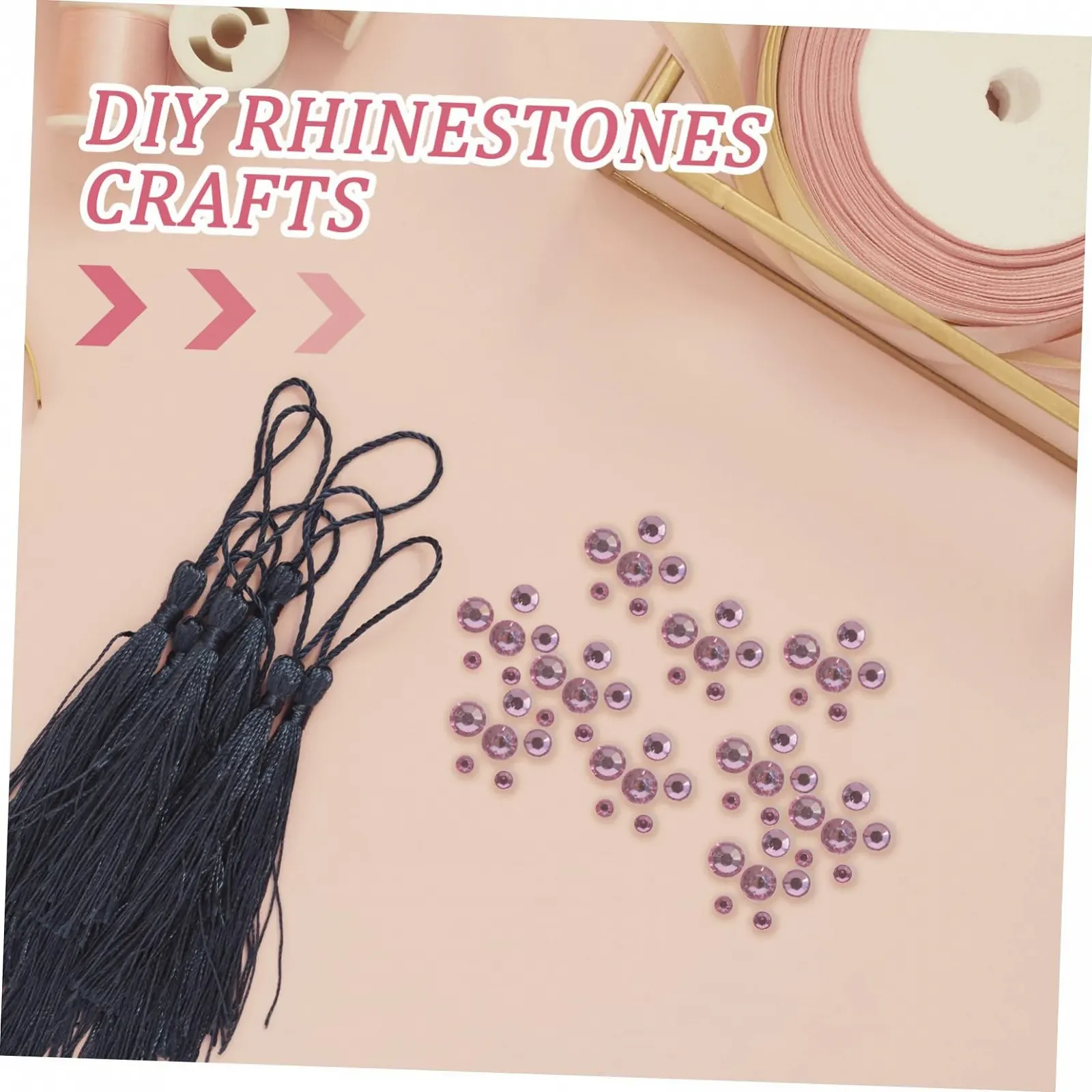 Стразы Акриловые Плоские Розовая Вишня Разноцветные, фото №9